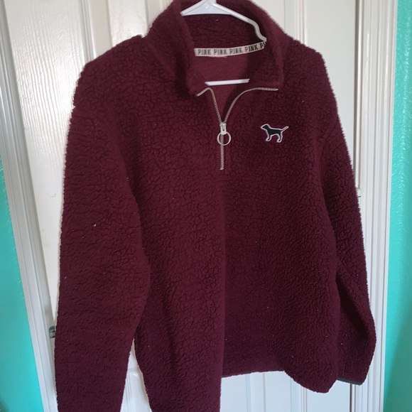 maroon PINK sherpa